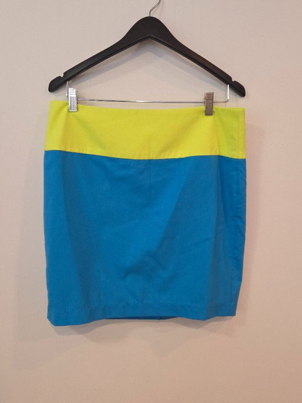 Prabal Gurung for Target Pencil Skirt Size 12 Yellow Blue Colorblock